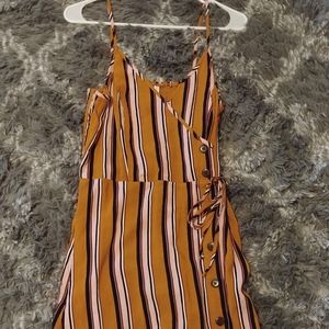 NWT Orange and black stripes dress